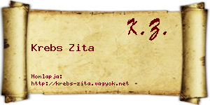 Krebs Zita névjegykártya